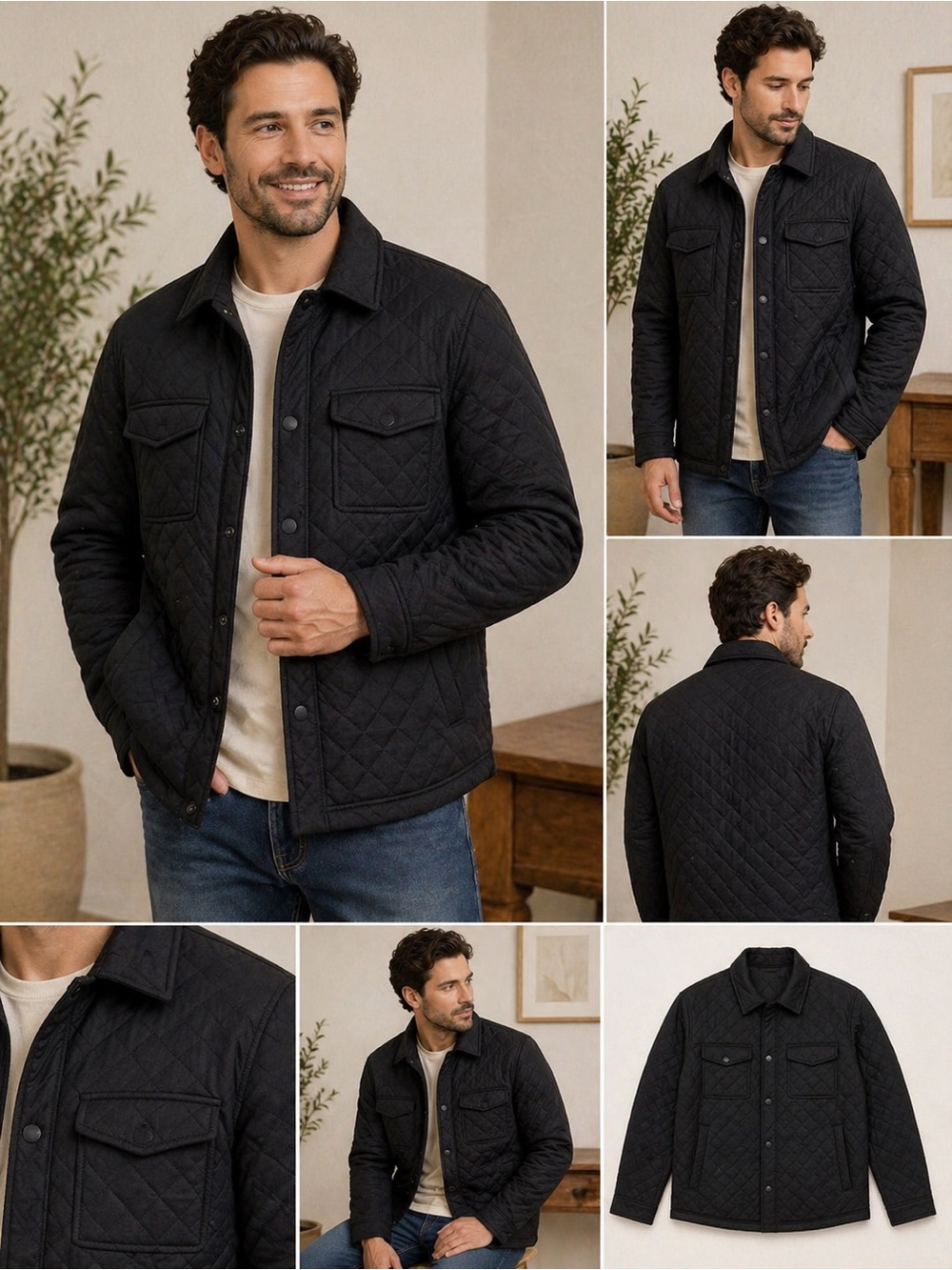 Dakine Black Quilted Shirt Jacket